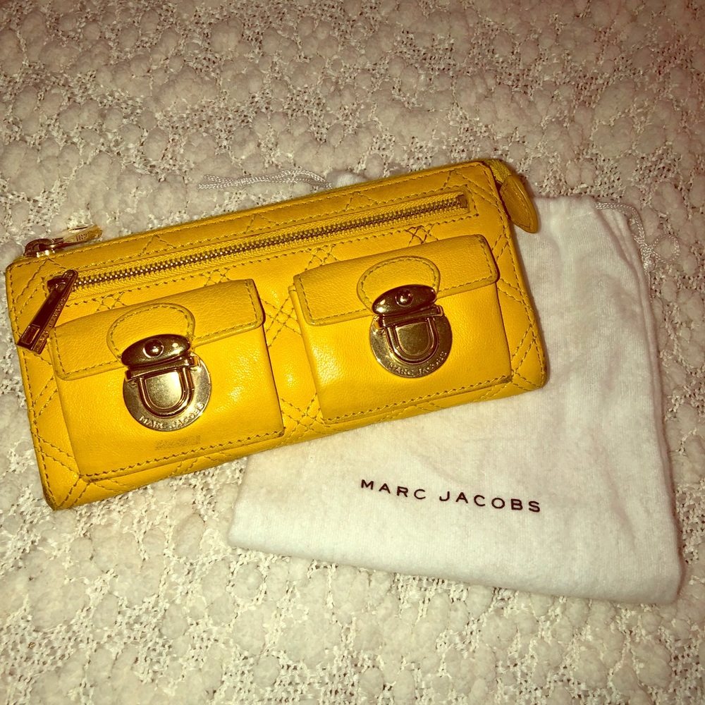 Marc Jacob Zip Clutch Wallet- yellow